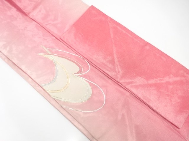  流水模様　刺繍　名古屋帯